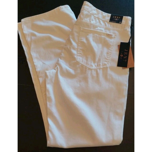 7 For All Mankind White Boot Cut Jeans Versatile Style - Picture 3 of 9